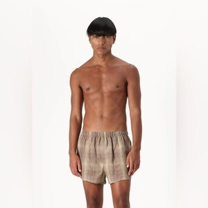 CDLP Men's Woven Boxer Shorts Slim Dune Shadow check Sz L
